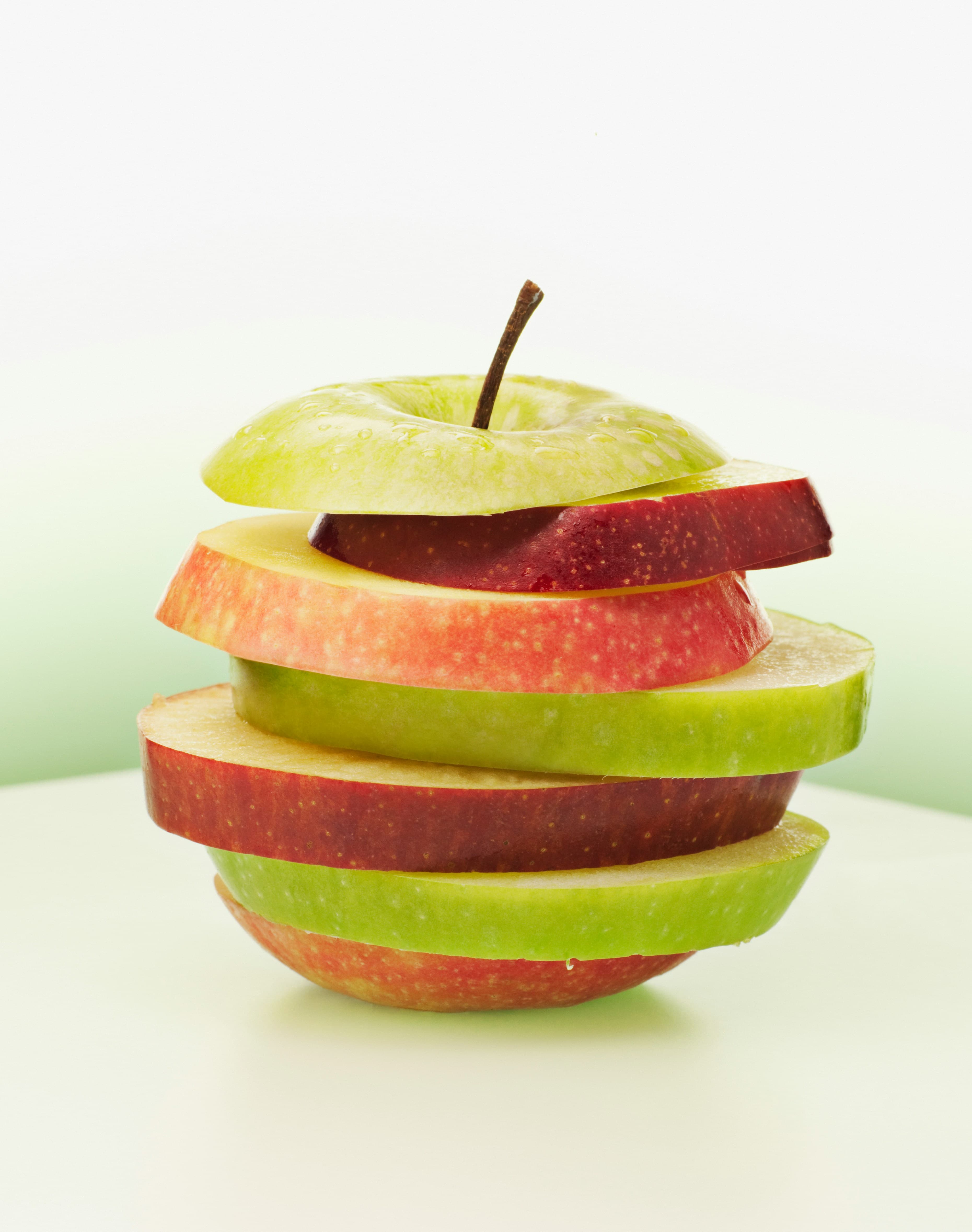 Apple Slices of two apples sliced together